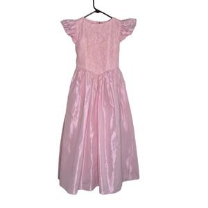 Vintage Loralie Originals Long Tulle Skirt Dress Pink size 12 prom girls